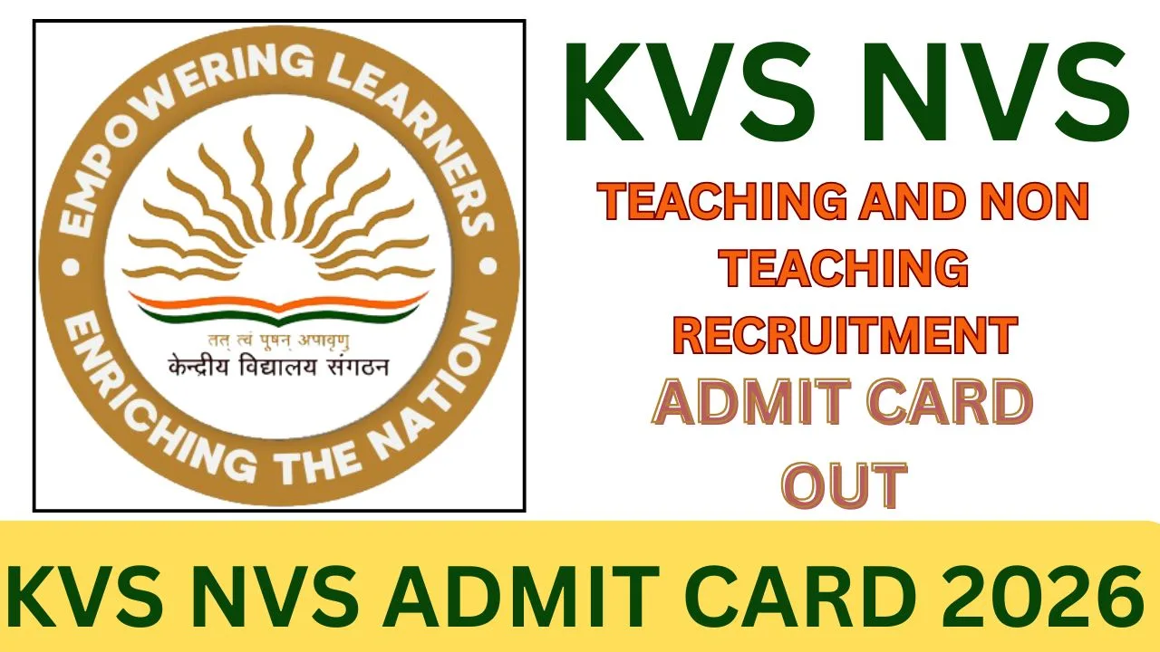 KVS NVS ADMIT CARD 2026